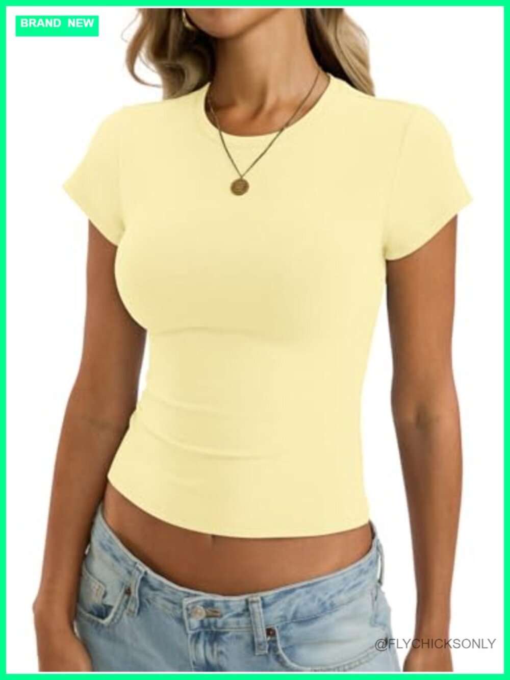 Cotton Crop Top Fitted Crew Neck Cap Sleeve Basic Tee for Summer Gym Yoga